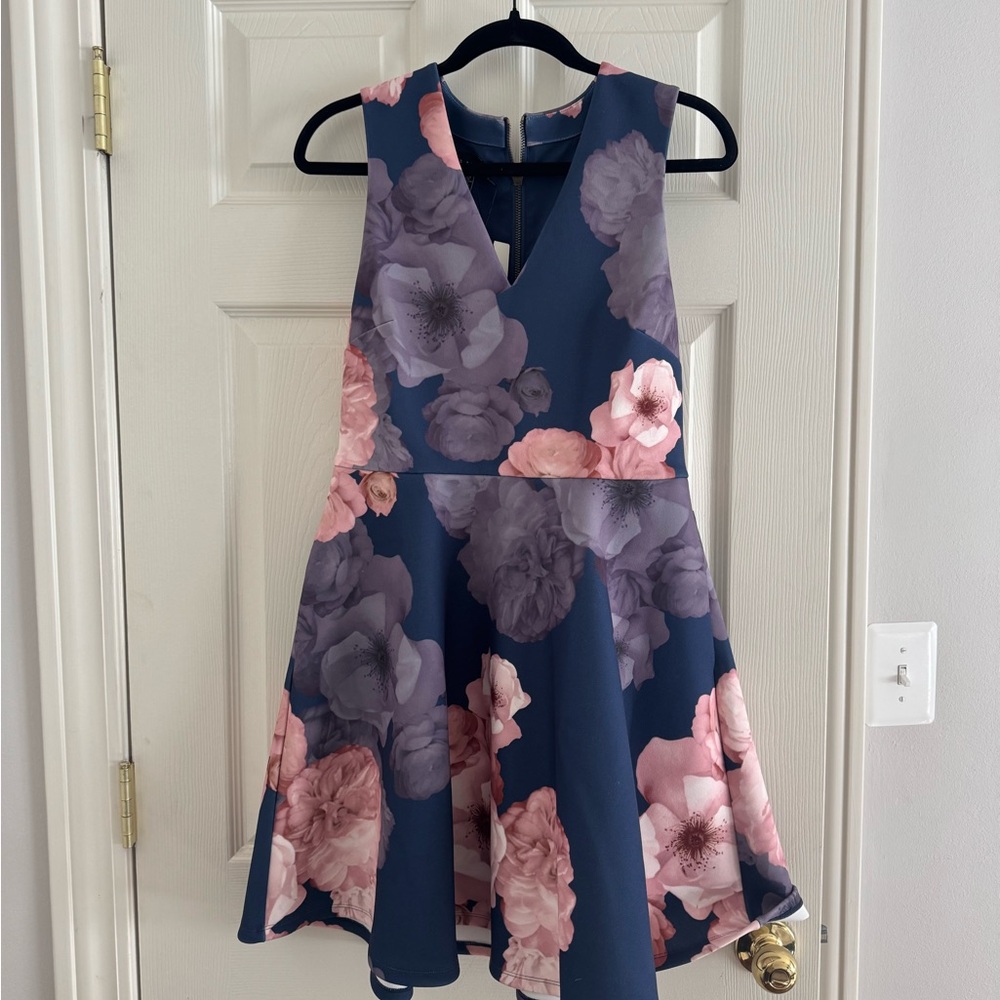 Ted baker Floral Sleeveless Dress - Navy and Pink